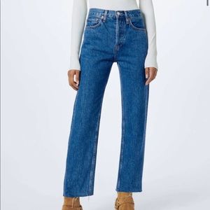 RE/DONE straight leg mid rise denim